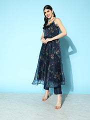 Women Printed Kurta with Trousers - Inddus.com