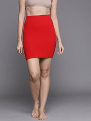 WOMEN RED SLIMMING SKIRT SHAPEWEAR - Inddus.com
