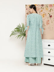 Women Solid Kurta With Palazzos & With Jacket - Inddus.com