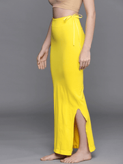 WOMEN YELLOW SOLID SAREE SHAPEWEAR - Inddus.com
