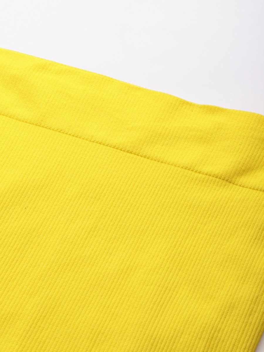 WOMEN YELLOW SOLID SAREE SHAPEWEAR - Inddus.com