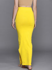 WOMEN YELLOW SOLID SAREE SHAPEWEAR - Inddus.com