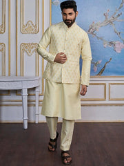 Woven Design Nehru Jacket - Inddus.com