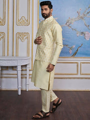 Woven Design Nehru Jacket - Inddus.com