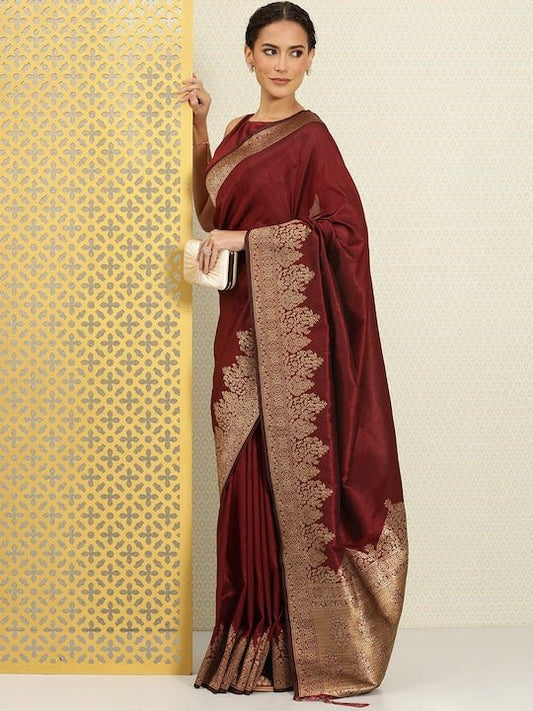 Woven Design Zari Silk Blend Saree
